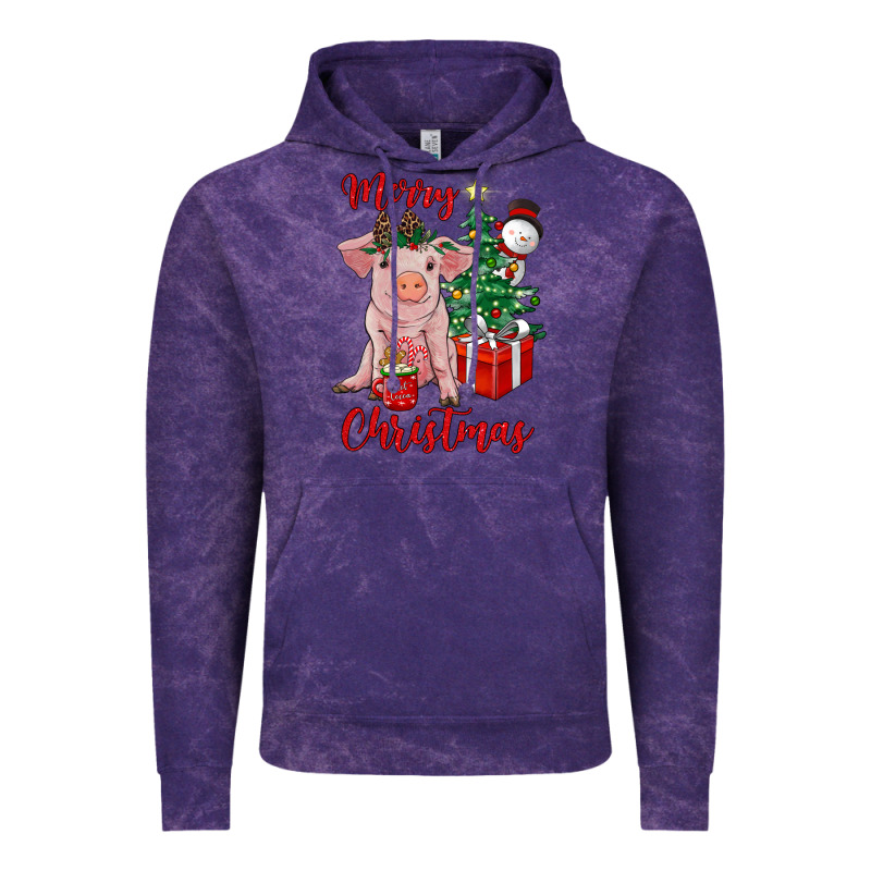 Merry Christmas Pig Vintage Hoodie by RanaPortraitStore | Teevron