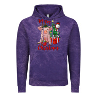 Cloud Purple merry christmas pig Vintage Hoodie - RanaPortraitStore