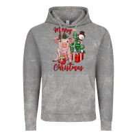 Cloud Rock merry christmas pig Vintage Hoodie - RanaPortraitStore