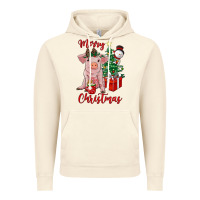 Vintage Artic merry christmas pig Vintage Hoodie - RanaPortraitStore