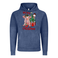 Vintage Denim merry christmas pig Vintage Hoodie - RanaPortraitStore