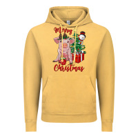 Vintage Mustard merry christmas pig Vintage Hoodie - RanaPortraitStore