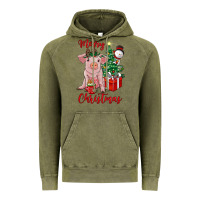 Vintage Olive merry christmas pig Vintage Hoodie - RanaPortraitStore