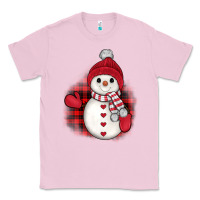 Bubblegum Pink christmas snowman Classic Tee - JahusDesignShop
