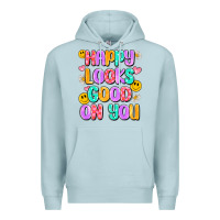 Blue Mist happy looks good on you Premium Hoodie - Artiststas