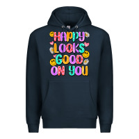Navy happy looks good on you Premium Hoodie - Artiststas