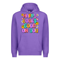 Purple happy looks good on you Premium Hoodie - Artiststas