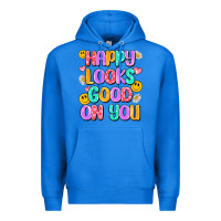 True Royal happy looks good on you Premium Hoodie - Artiststas