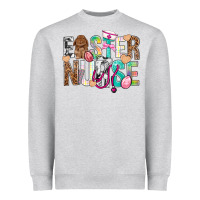 Heather Grey Easter Nurse Easter Day Heavyweight Sweatshirt - Neo Western