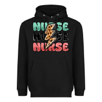 Black nurse leopard lightning bolt Heavyweight Hoodie - MaliasSmallBusiness