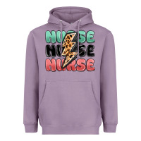 Lavender nurse leopard lightning bolt Heavyweight Hoodie - MaliasSmallBusiness