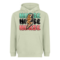 Matcha nurse leopard lightning bolt Heavyweight Hoodie - MaliasSmallBusiness