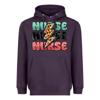 Plum nurse leopard lightning bolt Heavyweight Hoodie - MaliasSmallBusiness