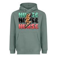 Sage nurse leopard lightning bolt Heavyweight Hoodie - MaliasSmallBusiness