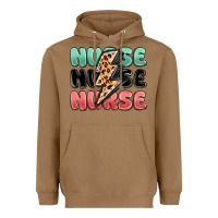 Toasted Coconut nurse leopard lightning bolt Heavyweight Hoodie - MaliasSmallBusiness