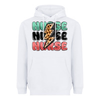 White nurse leopard lightning bolt Heavyweight Hoodie - MaliasSmallBusiness