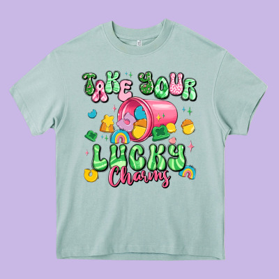 Take Your Lucky Charms St Patricks Heavy Core Tee Designed By Artiststas