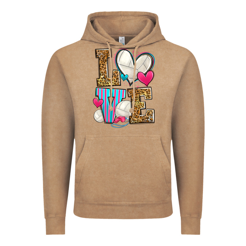 Love Volleyball Vintage Hoodie by Zillion Design Studio | Teevron