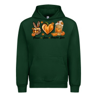 Forest Green Peace Love Pumpkin Spice Urban Hoodie - texasbilliewilder