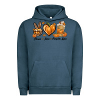 Pigment Midnight Navy Peace Love Pumpkin Spice Urban Hoodie - texasbilliewilder