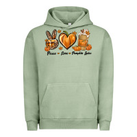 Pigment Oil Green Peace Love Pumpkin Spice Urban Hoodie - texasbilliewilder