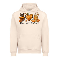 Sandshell Peace Love Pumpkin Spice Urban Hoodie - texasbilliewilder