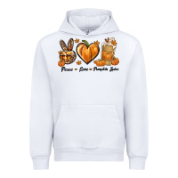 White Peace Love Pumpkin Spice Urban Hoodie - texasbilliewilder