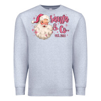 Heather Grey santa and co Premium Sweatshirt - MaliasSmallBusiness