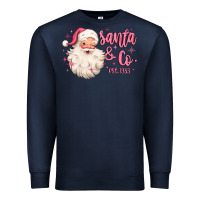 Navy santa and co Premium Sweatshirt - MaliasSmallBusiness