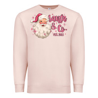 Pale Pink santa and co Premium Sweatshirt - MaliasSmallBusiness