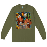 Army Green cowboy rodeo Long Sleeve Tee - JahusDesignShop