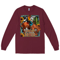 Burgundy cowboy rodeo Long Sleeve Tee - JahusDesignShop