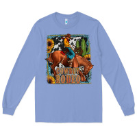 Colony Blue cowboy rodeo Long Sleeve Tee - JahusDesignShop