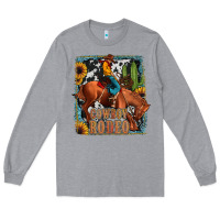 Heather Grey cowboy rodeo Long Sleeve Tee - JahusDesignShop