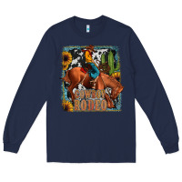 Navy cowboy rodeo Long Sleeve Tee - JahusDesignShop