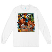 White cowboy rodeo Long Sleeve Tee - JahusDesignShop