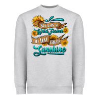 Heather Grey she was a wild flower in love with the sunshine Heavyweight Sweatshirt - HRA Design Shop