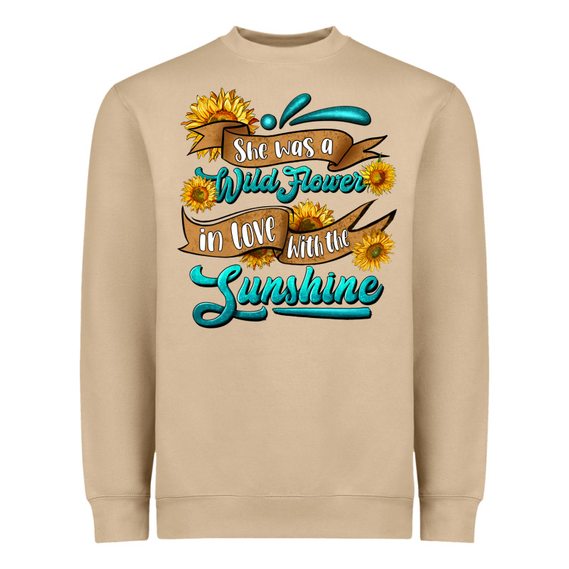 She Was A Wild Flower In Love With The Sunshine Heavyweight Sweatshirt by HRA Design Shop | Teevron