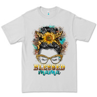 Dove Grey blessed mama messy bun Premium Tee - BarkalooDesign