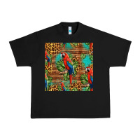 Black macaw parrot seamless pattern Urban Heavy Tee - HRA Design Shop