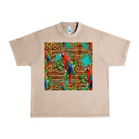 French Oak macaw parrot seamless pattern Urban Heavy Tee - HRA Design Shop