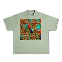 Oil Green macaw parrot seamless pattern Urban Heavy Tee - HRA Design Shop