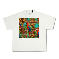 Pistachio macaw parrot seamless pattern Urban Heavy Tee - HRA Design Shop