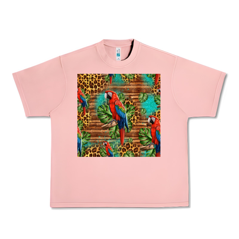 Macaw Parrot Seamless Pattern Urban Heavy Tee by HRA Design Shop | Teevron