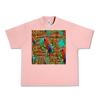 Salmon macaw parrot seamless pattern Urban Heavy Tee - HRA Design Shop