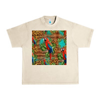 Sandshell macaw parrot seamless pattern Urban Heavy Tee - HRA Design Shop