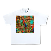 White macaw parrot seamless pattern Urban Heavy Tee - HRA Design Shop
