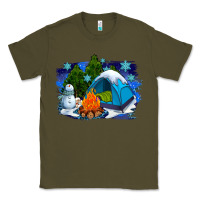 Winter Camping With Camp Fire Classic Tee | Teevron