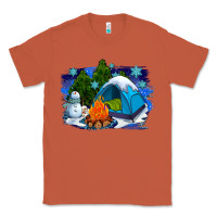 Copper winter camping with camp fire Classic Tee - AdoDesignShop