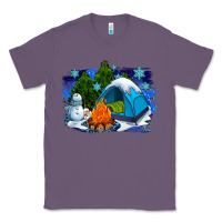 Lavender winter camping with camp fire Classic Tee - AdoDesignShop